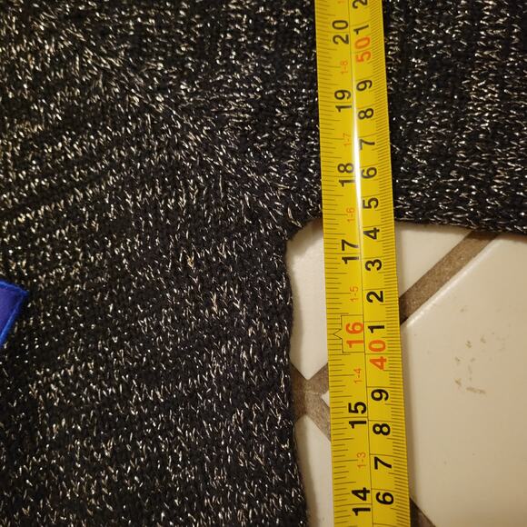 Vintage Bonnie Boerer Sweater Women's L Grey Longline Graphic Knit Pullover 80s - Picture 11 of 11